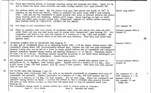 Crank end float, page 30 — Twelve & Fifteen Repair Manual — Text