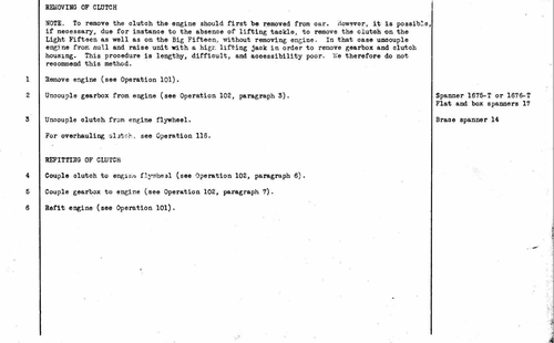 Clutch, page 47 — Twelve & Fifteen Repair Manual — Text