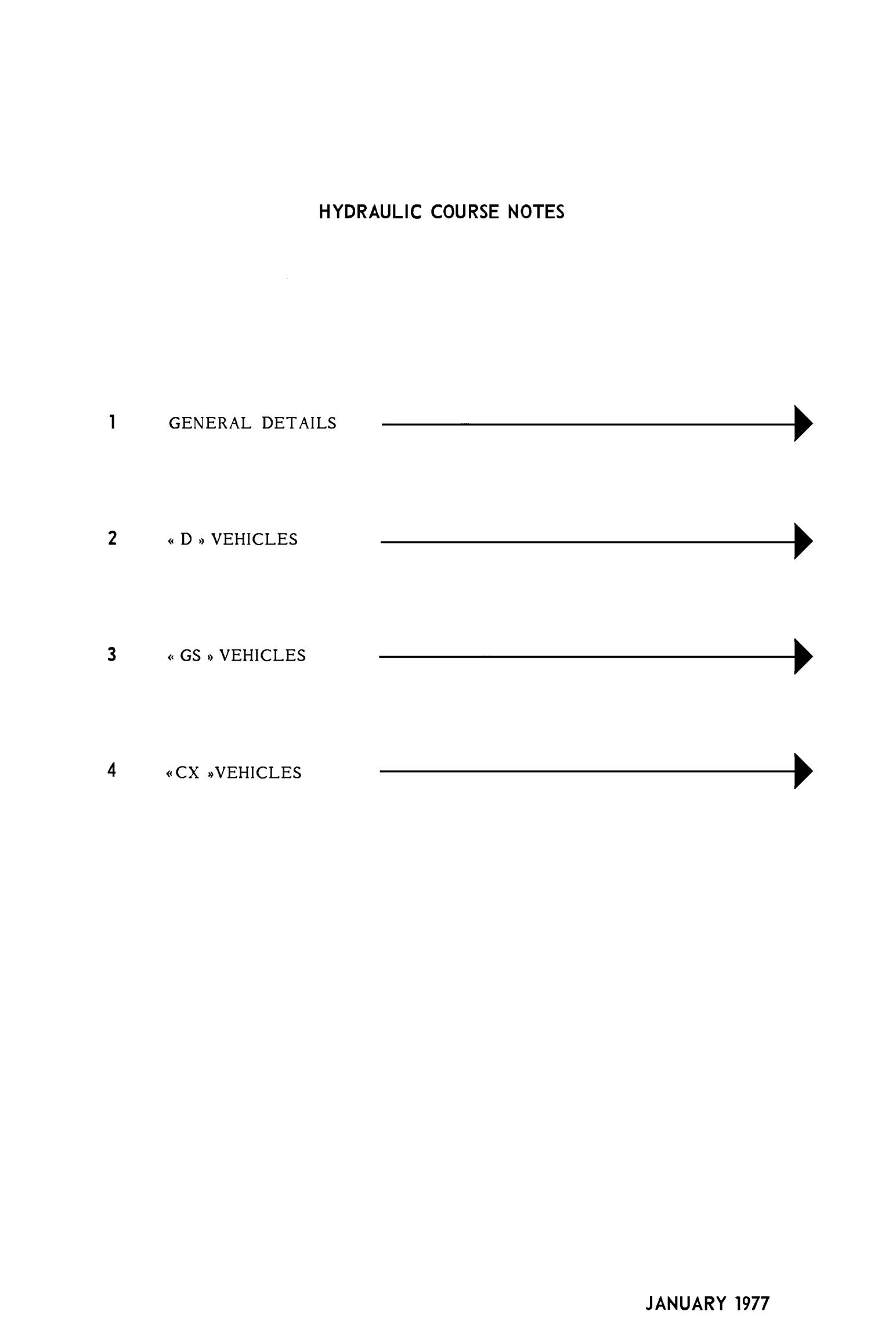 Contents list, page 2 of 91 — 844 Hydraulics Course Notes