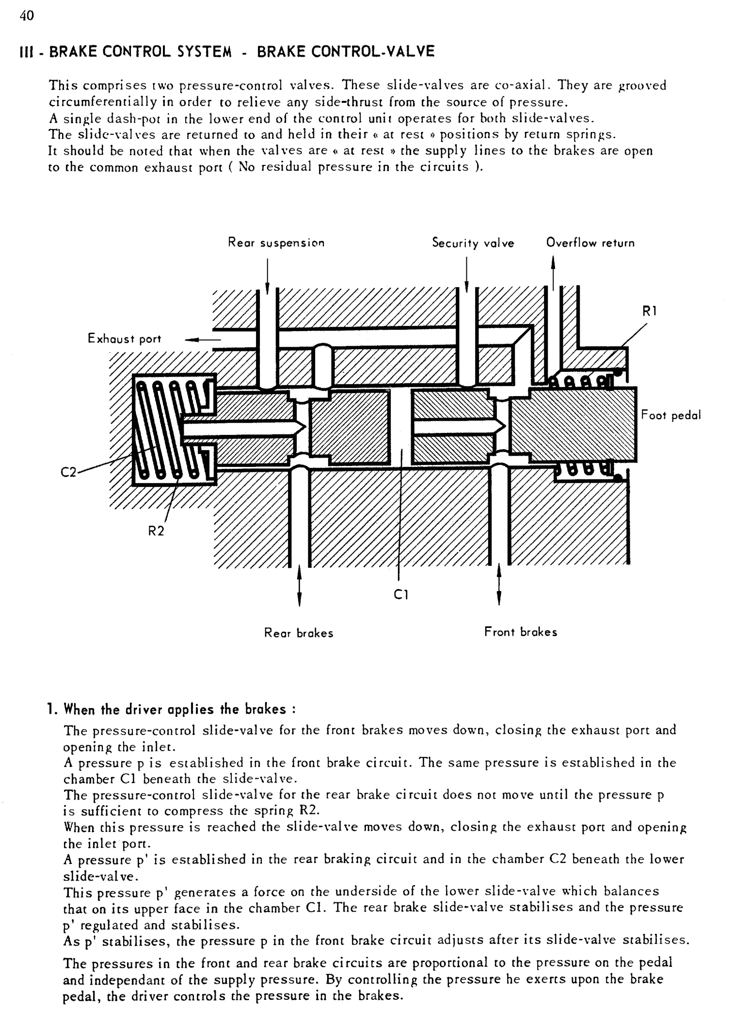 Brake control valve, page 42 of 91 — 844 Hydraulics Course Notes