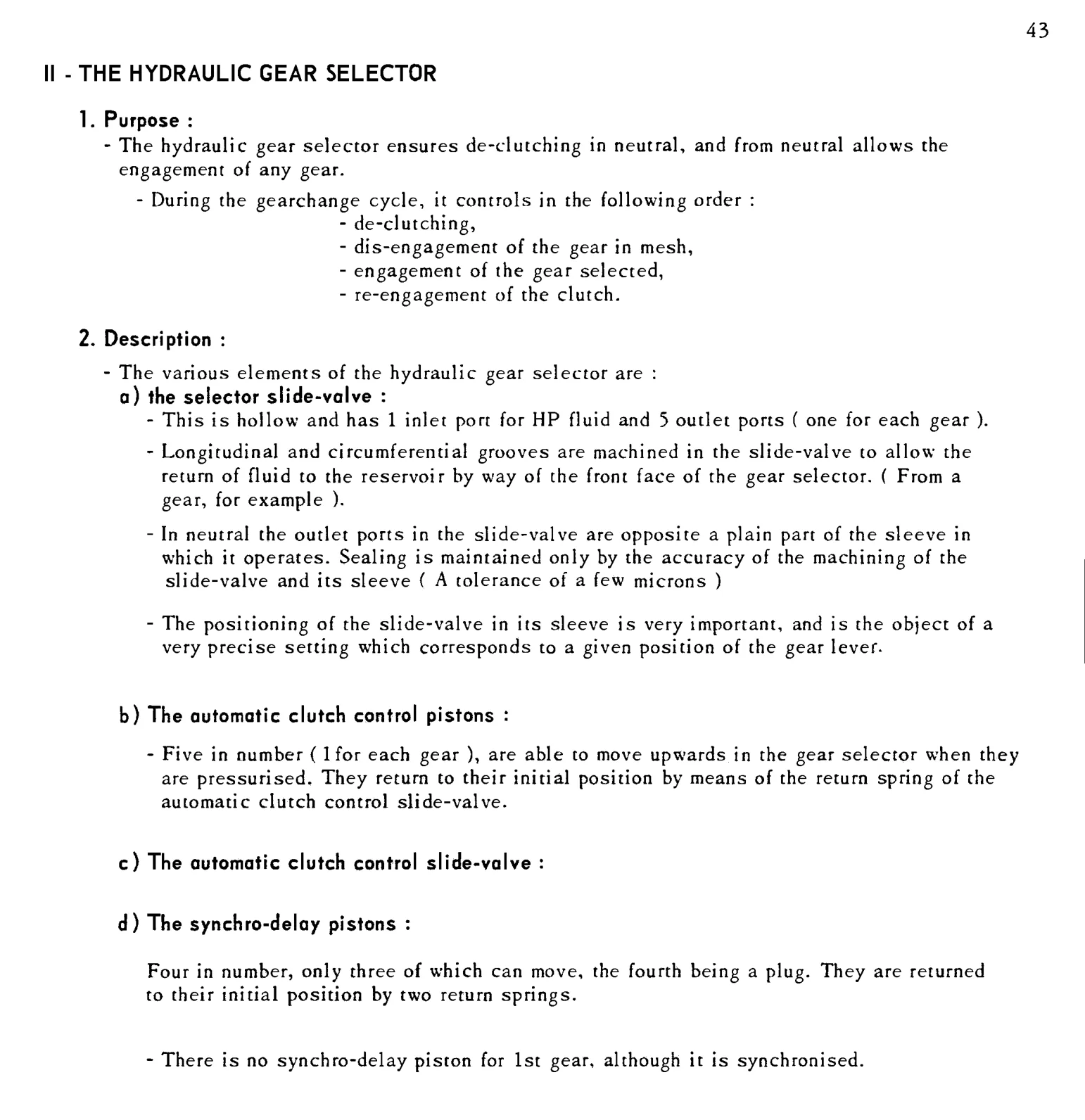 Hydraulic gear selector, page 45 of 91 — 844 Hydraulics Course Notes