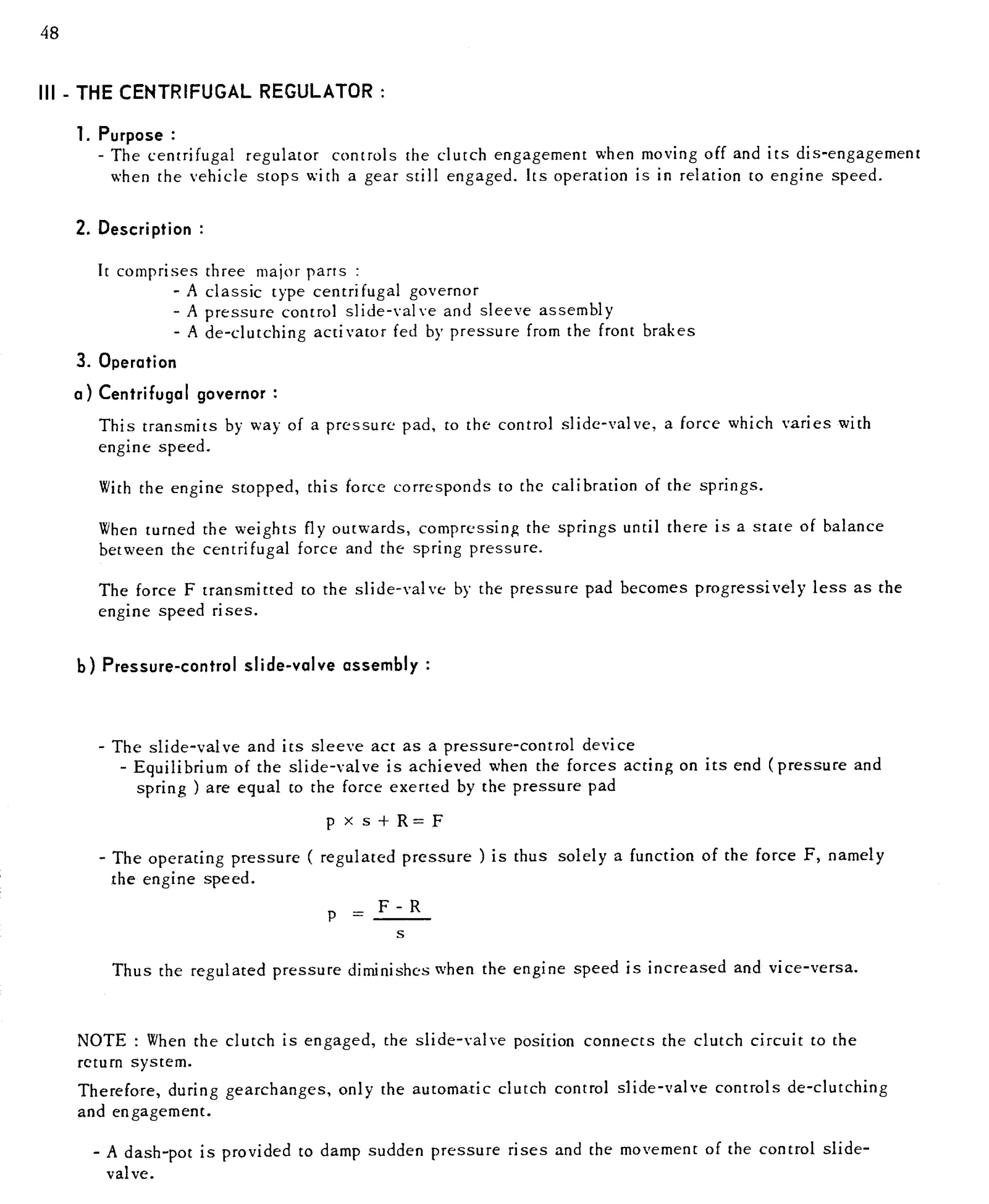 Centrifugal regulator, page 50 of 91 — 844 Hydraulics Course Notes