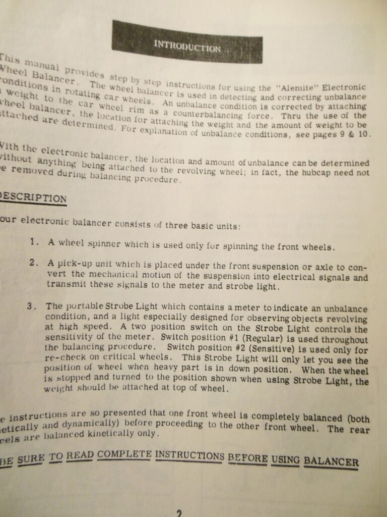 Alemite Manual, Intro Page